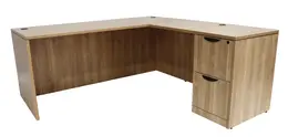 L Shaped Desk with Drawers - PL Laminate