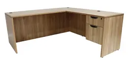 L Shaped Desk with Drawers - PL Laminate