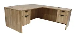 Bow Front L Shaped Desk - PL Laminate