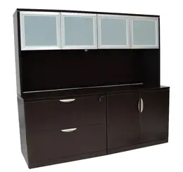 Office Storage Credenza with Hutch - PL Laminate