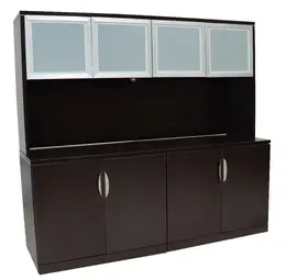 Credenza Storage Cabinet with Hutch - PL Laminate