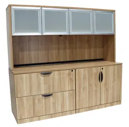 Office Storage Credenza with Hutch - PL Laminate