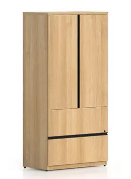 Vertical Storage Cabinet with Lateral File Drawers