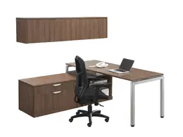 L Shaped Desk with Storage - Elements