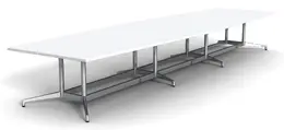 Boat Shaped Conference Table with Steel Base - Seville