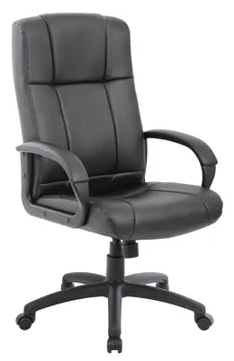 High Back Office Chair with Arms - CaressoftPlus