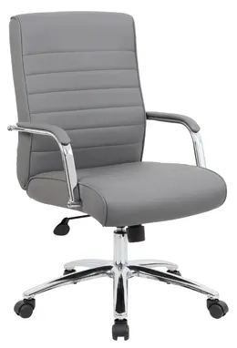 Vinyl Mid Back Conference Room Chair - CaressoftPlus