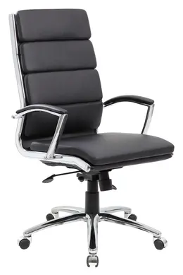 Vinyl High Back Conference Room Chair - CaressoftPlus