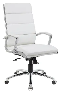 Vinyl High Back Conference Room Chair - CaressoftPlus