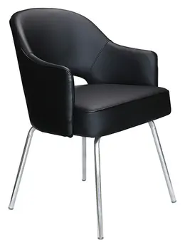 Vinyl Black Guest Chair