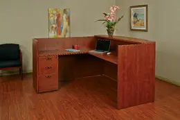 L Shaped Reception Desk with Drawers - Napa