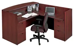 L Shaped Reception Desk with Drawers - Napa