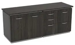 Combo Pedestal Storage Cabinet Credenza - Tuxedo