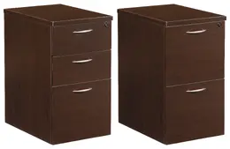 Pair of 2 & 3 Drawer Mobile Pedestals for Office Star Desks