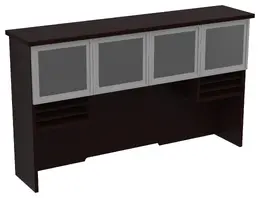 Overhead Hutch with Glass Doors - Tuxedo