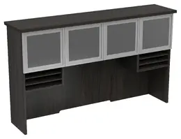 Overhead Hutch with Glass Doors - Tuxedo