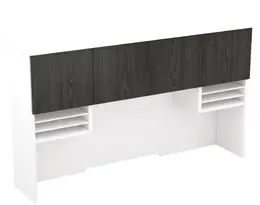 Overhead Hutch with Wood Doors - Tuxedo