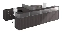 Modern Two Person Reception Desk - PL Laminate