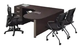 L Shaped Peninsula Desk - PL Laminate