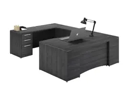 U Shaped Desk with Drawers - Potenza