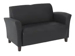 Leather Waiting Room Loveseat - OSP Lounge Seating