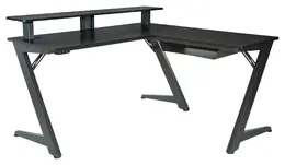 L Shaped Gaming Desk with LED Lights - DesignLab