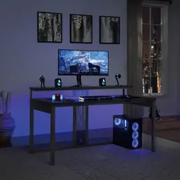 Gaming Desk with LED Lights - DesignLab