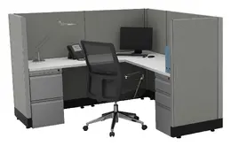 L Shaped Cubicle Workstation - Systems