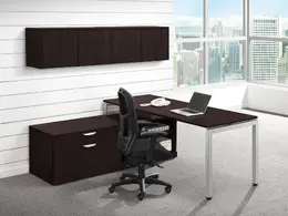 L Shaped Desk with Drawers - Elements