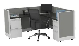 L Shaped Cubicle Workstation - Systems