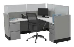 L Shaped Cubicle Workstation - Systems