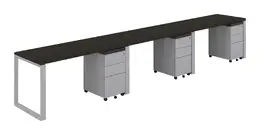 3 Person Workstation Desk - Veloce