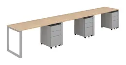 3 Person Workstation Desk - Veloce