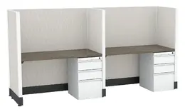 2 Person Call Center Cubicle - Systems