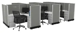 6 Person Cubicle with Power - Systems