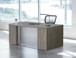 Bow Front Desk with Drawers - Napa