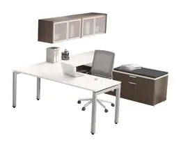 U Shaped Desk with Storage - Elements