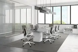 Cube Base Conference Table and Chairs Set - PL Laminate