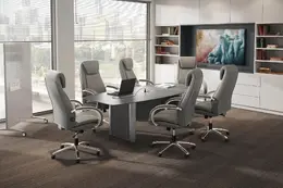 Modern Boat Shape Conference Table - PL Laminate