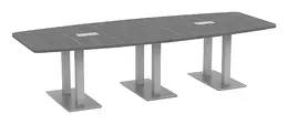 Modern Boat Shaped Conference Table - PL Laminate