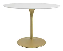 Modern Table with Metal Pedestal - Work Smart