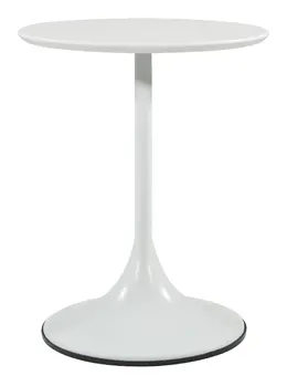 Modern Side Table with Metal Pedestal - Work Smart