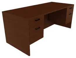 Office Desk with Drawers - Amber