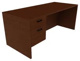 Office Desk with Drawers - Amber