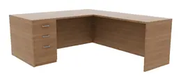 L-Shaped Office Desk - Amber