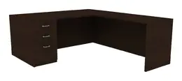 L-Shaped Office Desk - Amber