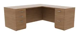 Modern L-Shaped Desk - Amber