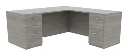 Modern L-Shaped Desk - Amber