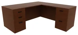 Modern L-Shaped Desk - Amber