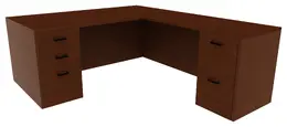 Modern L-Shaped Desk - Amber